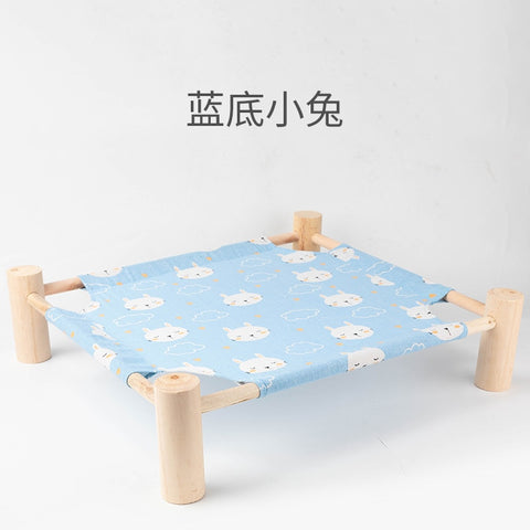 Wood Canvas Cat Lounge Bed