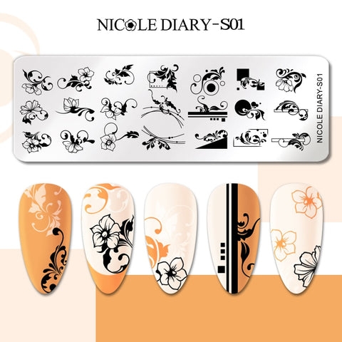 Nails Leaf Flower Manicure Decor