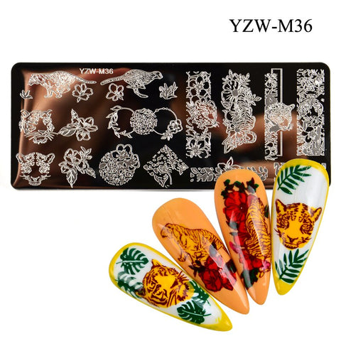 3 Sizes Flower Geometry Nail Stamping Plates