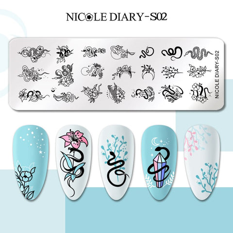 Nails Leaf Flower Manicure Decor