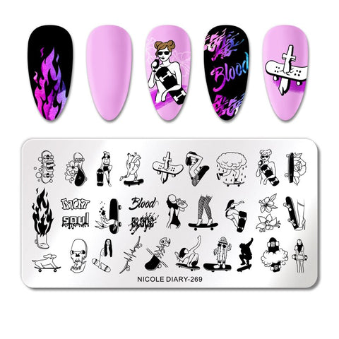New Snake Leopard Nail Stamping Plates