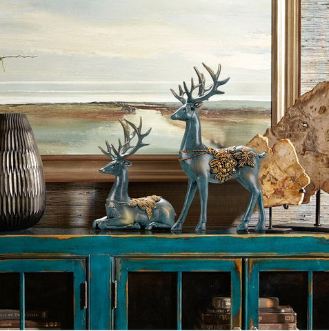 Deer Statue Reindeer Figurines