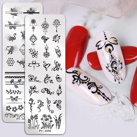 New Flower Geometry Nail Stamping Plates