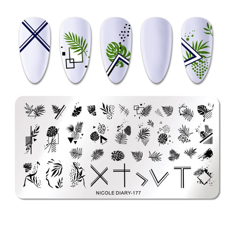 New Snake Leopard Nail Stamping Plates