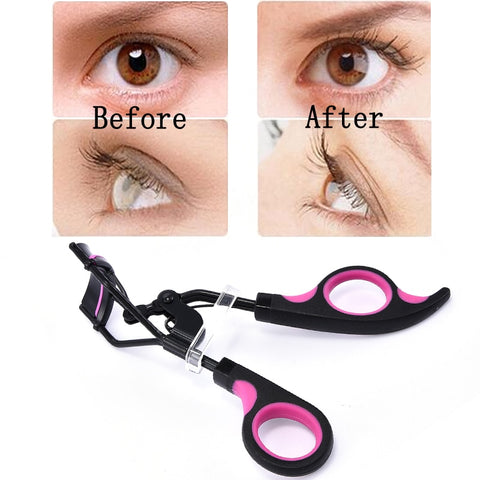 Purple Frosted Handle Eyelashes Clip