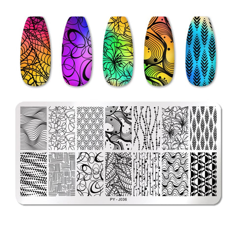 New Geometry Nail Stamping Plates