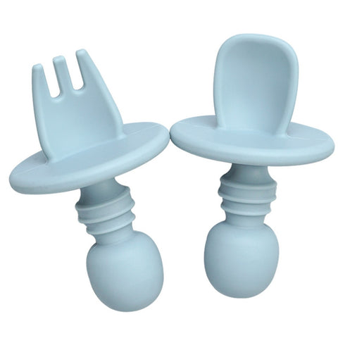 Baby Infant Mini Silicone Fork Spoon