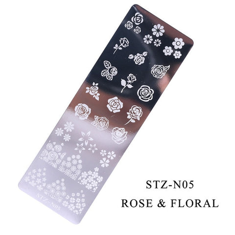 12Designs Retro Flower Butterfly Nail Art