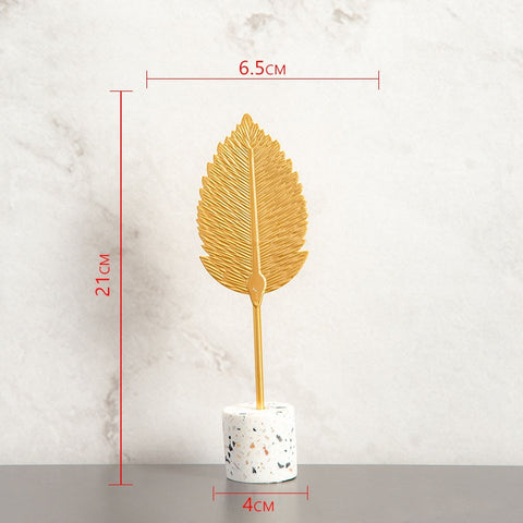 Nordic Gold Ginkgo Leaf Desktop Ornaments