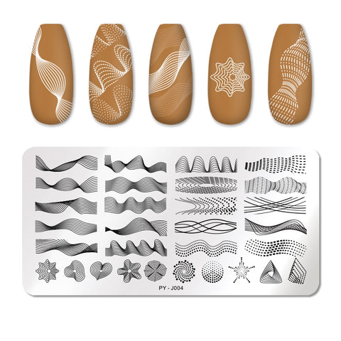 New Flower Geometry Nail Stamping Plates