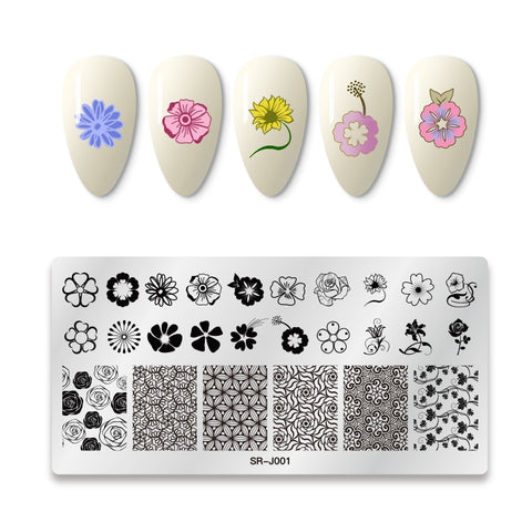 New Square Round Nail Stamping Plates