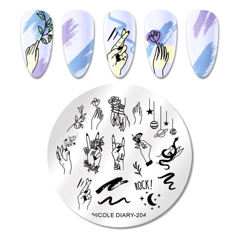 New Snake Leopard Nail Stamping Plates
