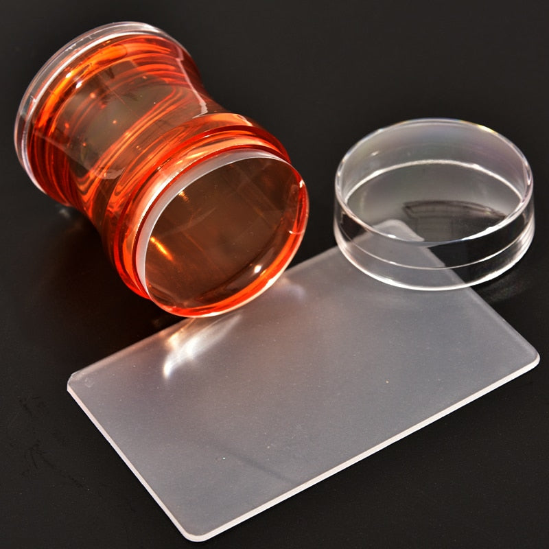 4cm(1 Set) Round Jelly Transfer Painting Stamper