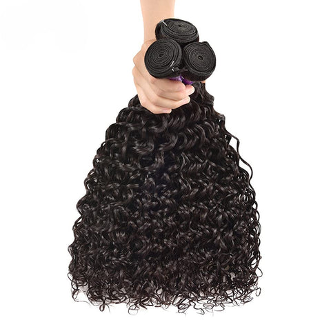10A  Water Wave Bundles Curly Human Hair