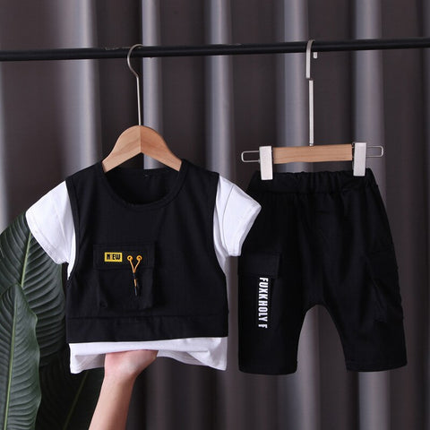 Baby Cotton T Shirt Shorts 2Pcs/sets