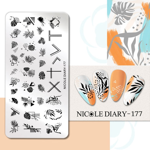Girl Love Heart Printing Stencil Manicuring Art