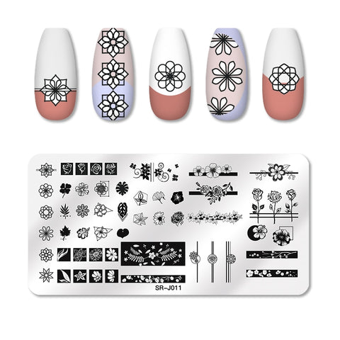 1PC Striped Line Stamping Plates