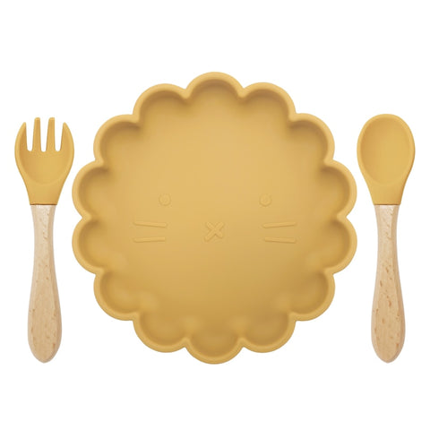 3pcs Baby Fork Plate Spoon