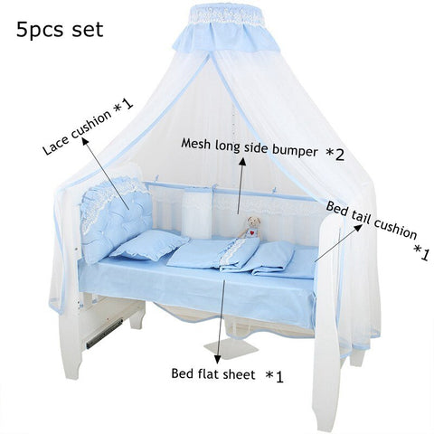 5Pcs Summer Breathable Baby Bed