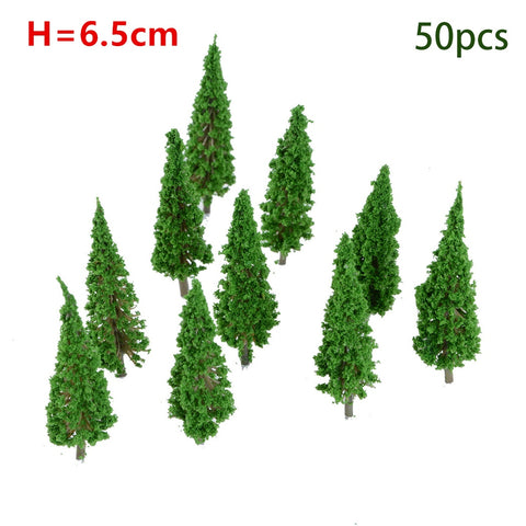 20/70pcs Plastic Model Train Artificial Miniature Tree