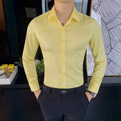 Men Camisas Hombre Long Sleeve Shirts