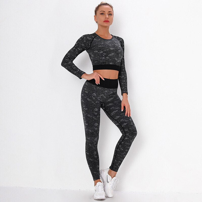 Women Sport Camo Yoga Set