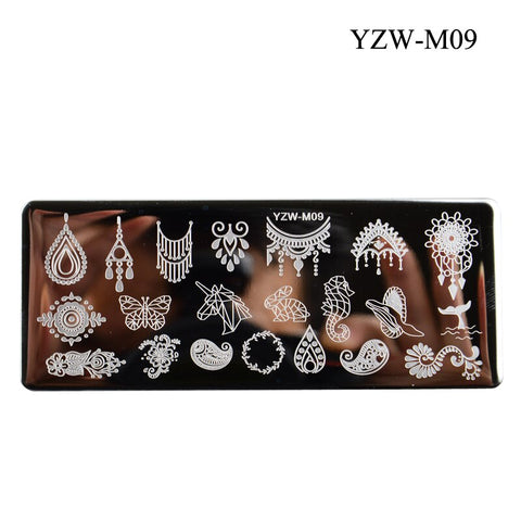 3 Sizes Flower Geometry Nail Stamping Plates