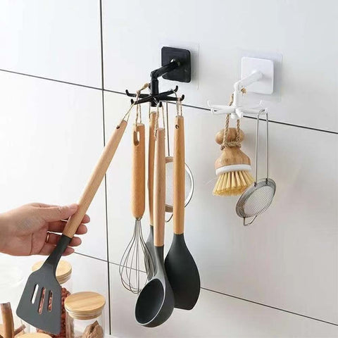 360° Rotating Kitchen Hook Organizer