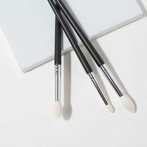 3 Pcs Goat Hair Tapered Crease Blending Brush