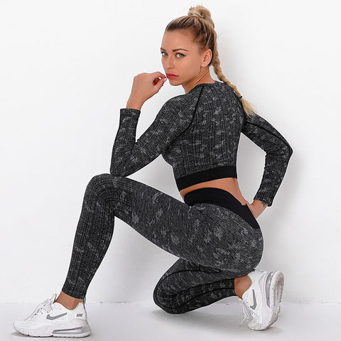 Women Sport Camo Yoga Set