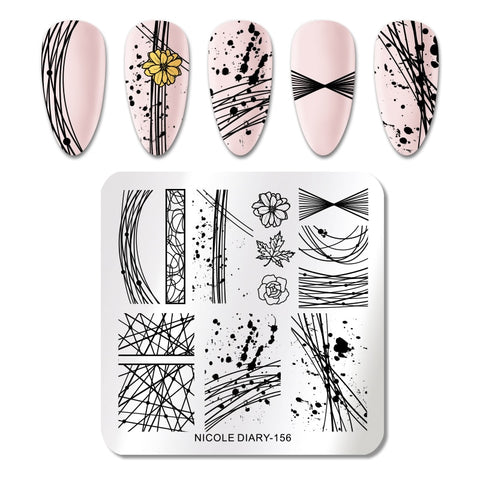 New Stainless Steel Loving Heart Nail Stamp Stencil
