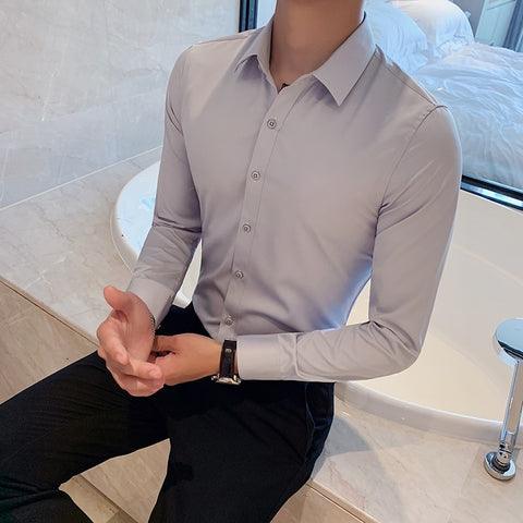 Men Camisas Hombre Long Sleeve Shirts