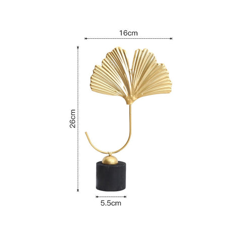 Nordic Gold Ginkgo Leaf Desktop Ornaments