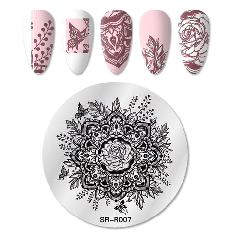 New Square Round Nail Stamping Plates