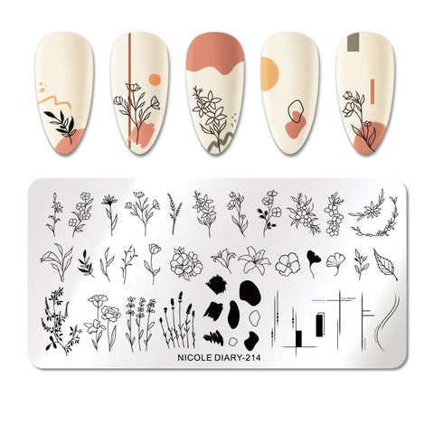 New Space Planet Moon Star Nail Stamping Plates
