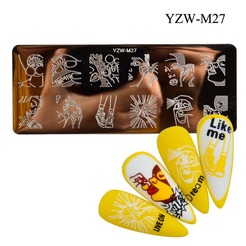 3 Sizes Flower Geometry Nail Stamping Plates