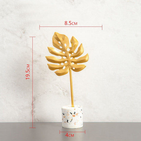 Nordic Gold Ginkgo Leaf Desktop Ornaments