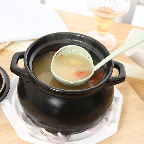 2 in 1 Long Handle Soup Spoon