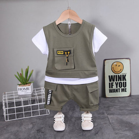 Baby Cotton T Shirt Shorts 2Pcs/sets