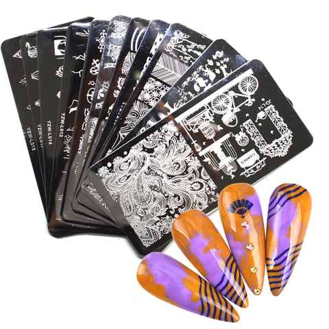 3 Sizes Flower Geometry Nail Stamping Plates