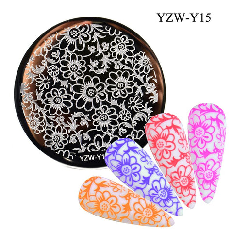 3 Sizes Flower Geometry Nail Stamping Plates