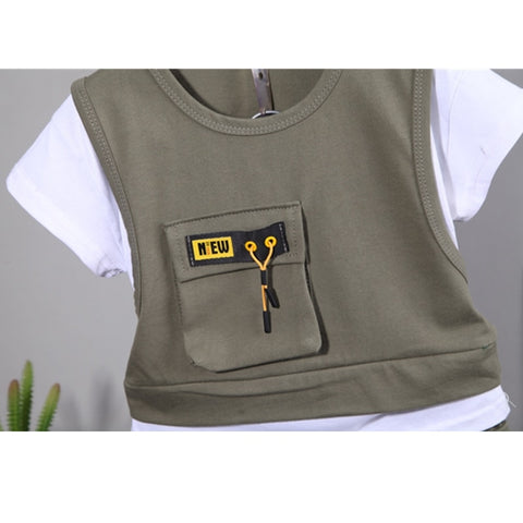 Baby Cotton T Shirt Shorts 2Pcs/sets