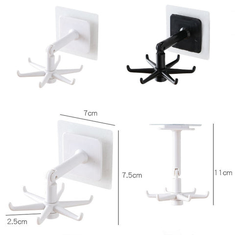 360° Rotating Kitchen Hook Organizer