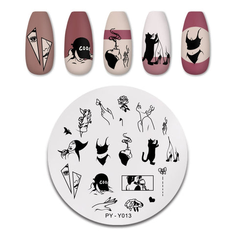 New Flower Geometry Nail Stamping Plates