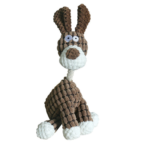 Dog Animal Shape Corduroy Chew Toy