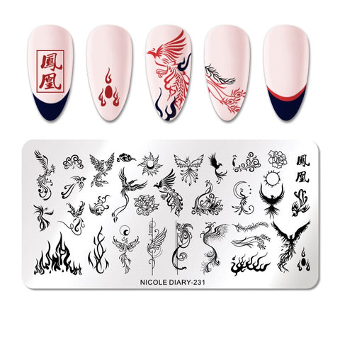 New Snake Leopard Nail Stamping Plates