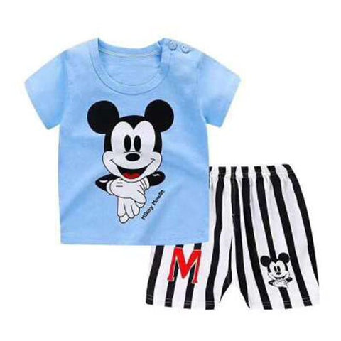 Kids Summer Disney Mickey Mouse Sport Clothing