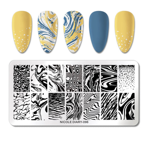 New Stainless Steel Loving Heart Nail Stamp Stencil
