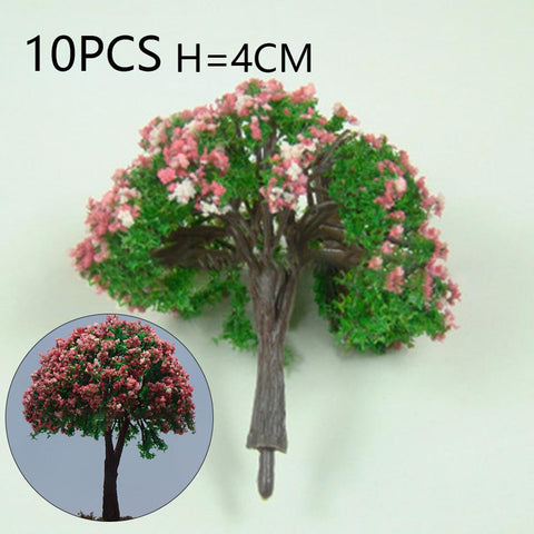 20/70pcs Plastic Model Train Artificial Miniature Tree