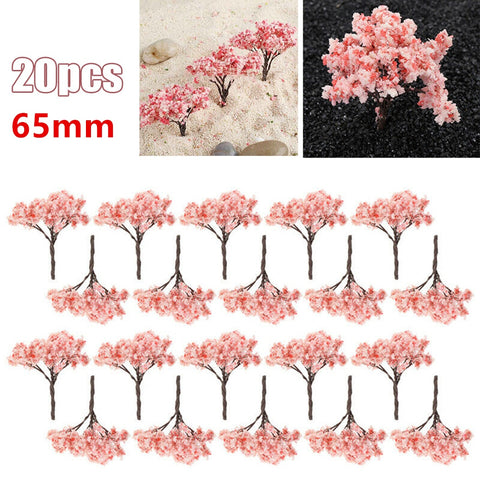 20/70pcs Plastic Model Train Artificial Miniature Tree